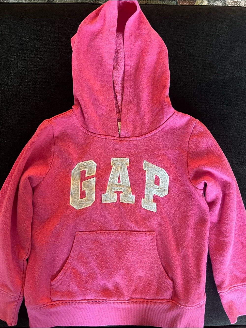 XS 4/5 GAP Pink Hooded Sweatshirt with White Logo